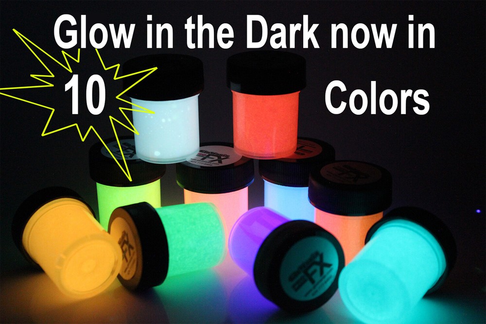 Glow in the Dark Paint Day Visible Blacklight 1oz Medium Black Light Acrylic