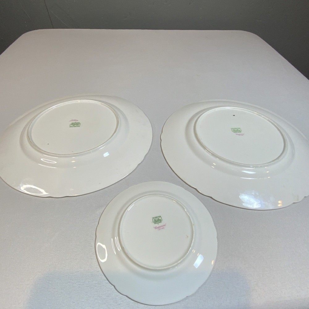 Shelley Caprice Bone China Two Dinner & One Bread plate