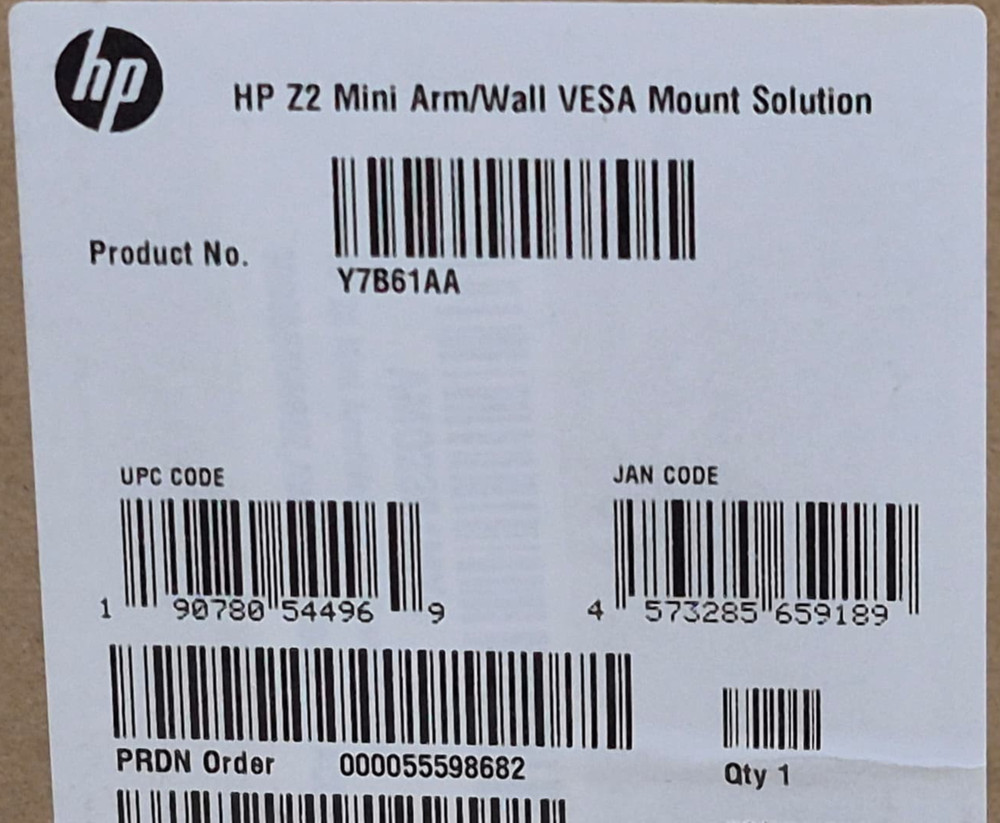 New HP Z2 Mini Arm/Wall VESA Mount Solution Y7B61AA
