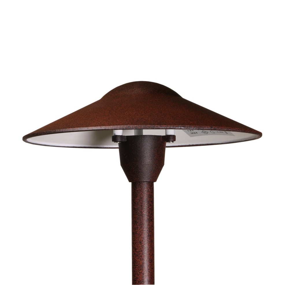 Best Pro Lighting Low Voltage LED Lighting Mushroom Path Light Rust Finish 2 Pcs