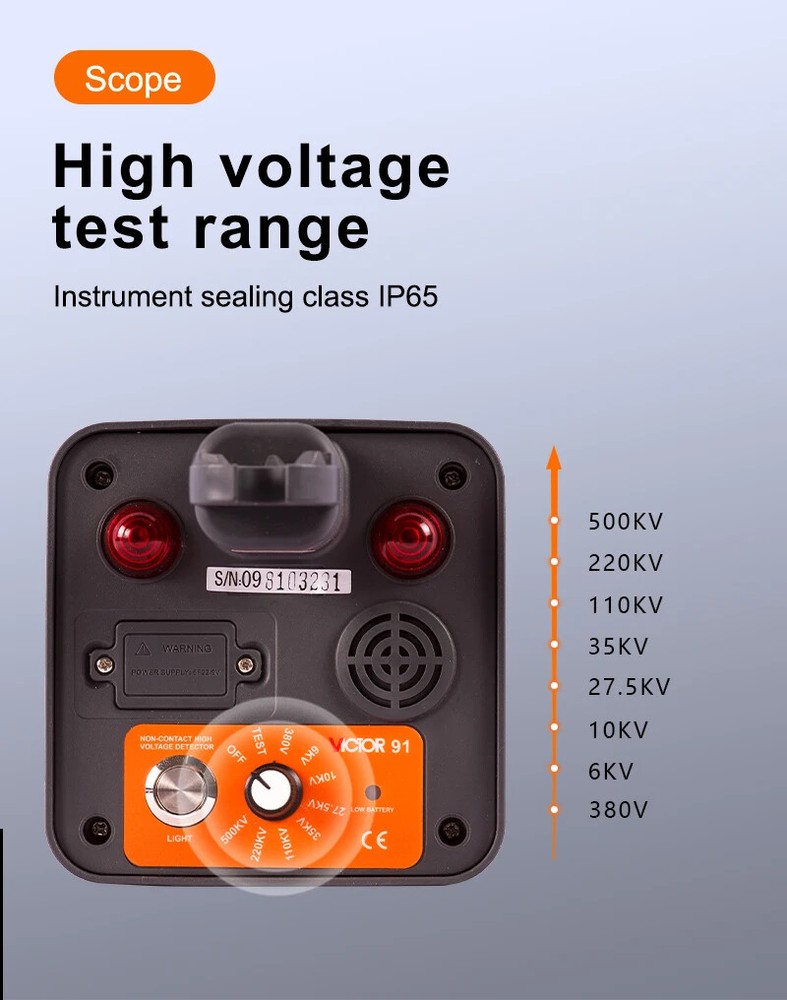 Non-contact High-voltage Electroscope Remote IP65 Rod Cable Detector Test Tool