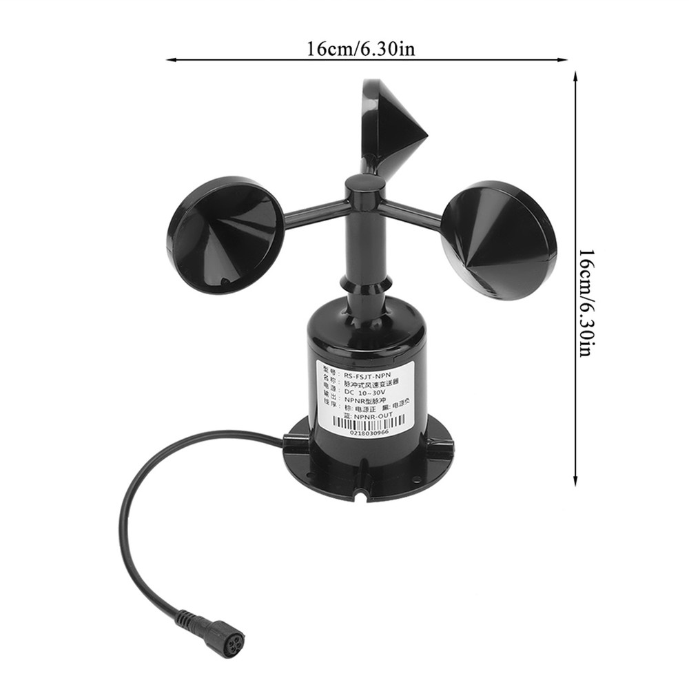 Environment Anemometer Output Pulse Type Three Cups Wind Speed Sensor