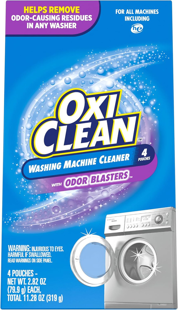Washing Machine Cleaner with Odor Blasters - 4 Pack