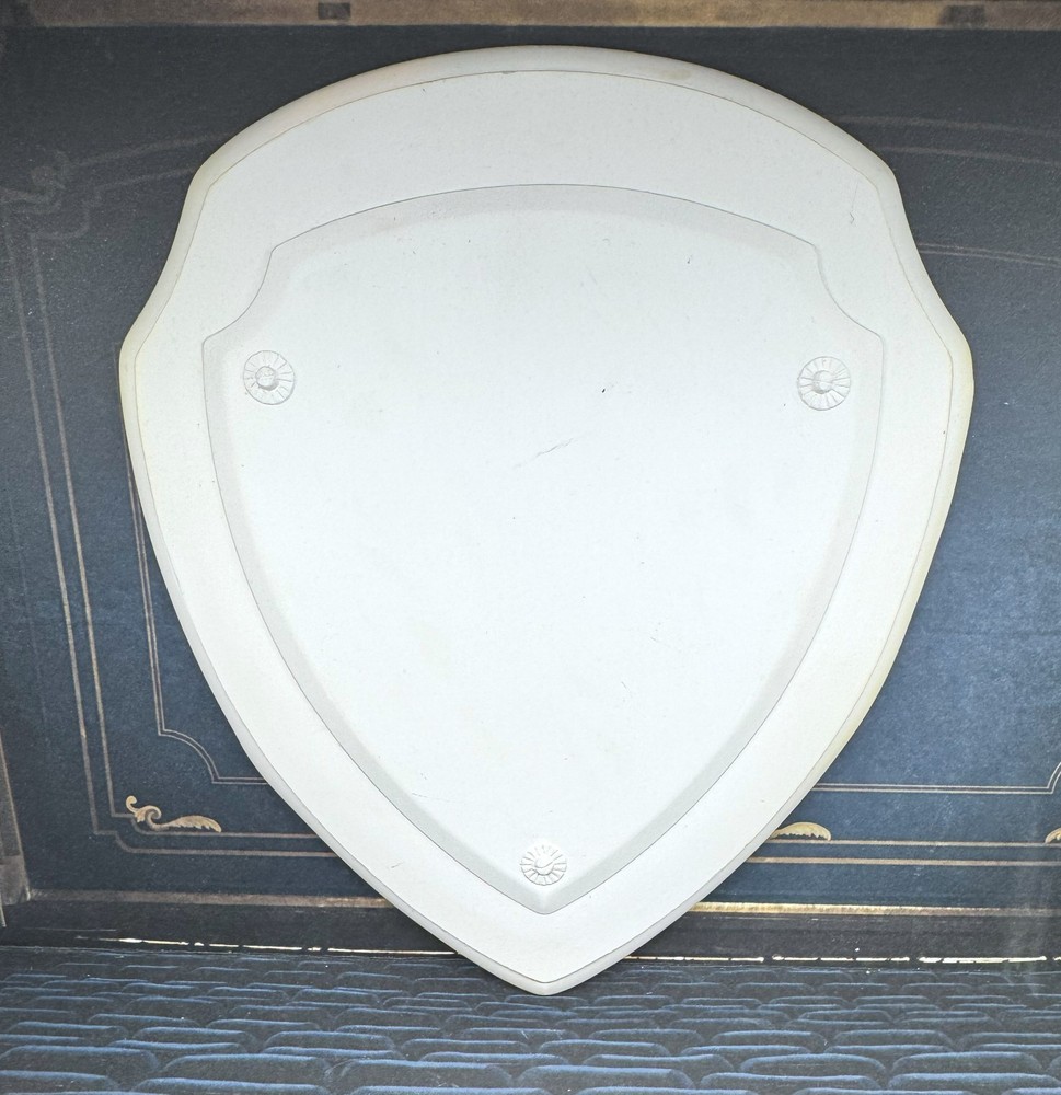 Shield Shaped Plaque-Unpainted Ceramic Bisque