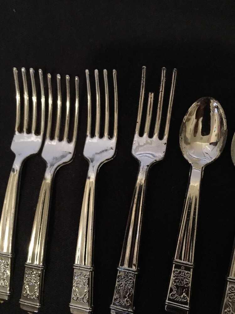 Vintage Plastic Toy Silverware Set