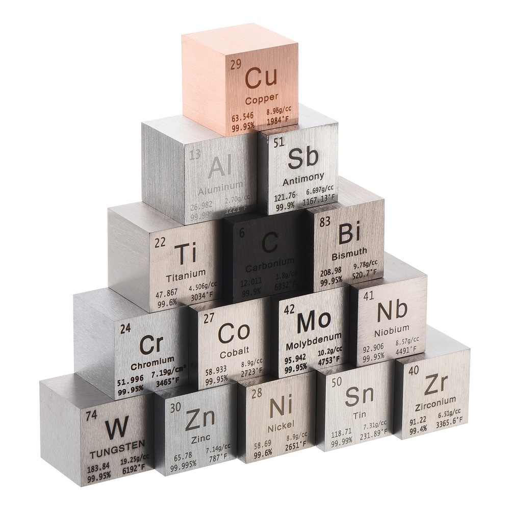 Titanium Cube Metal Element High Density Block Pure Periodic Element 1 Inch