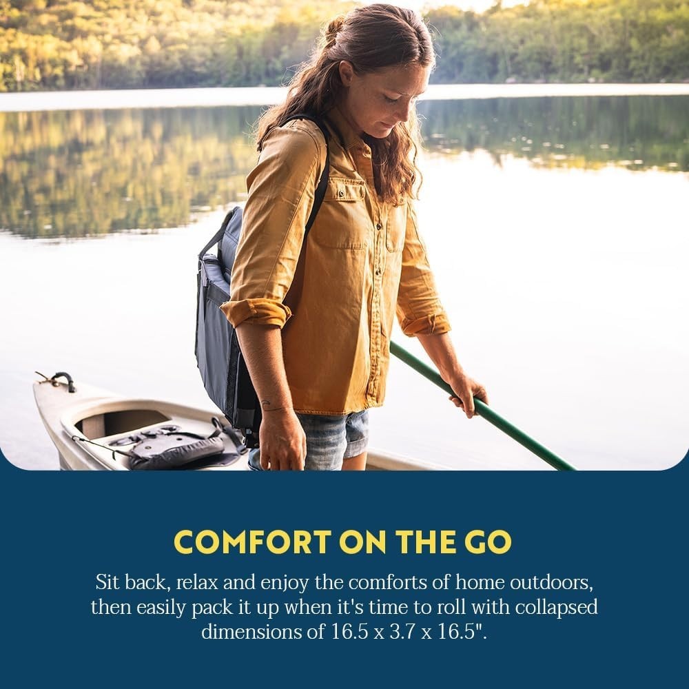 NEW - Adjustable Canoe Seat with Back Support, Outdoor Sit Backer