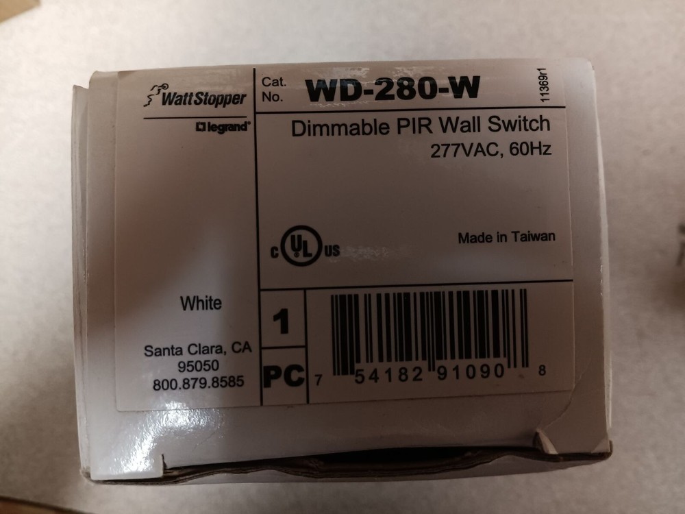 Wattstopper WD-280-W Dimmable PIR Wall Switch
