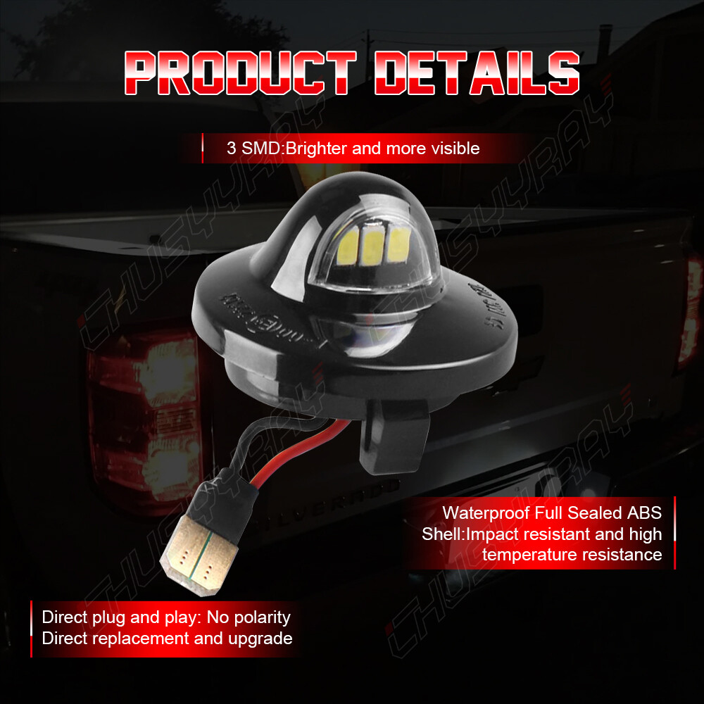 2pc LED License Plate Light For Ford Ranger Bronco Explorer Expedition Excursion