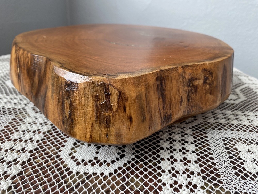 Vintage Live Edge Lazy Susan