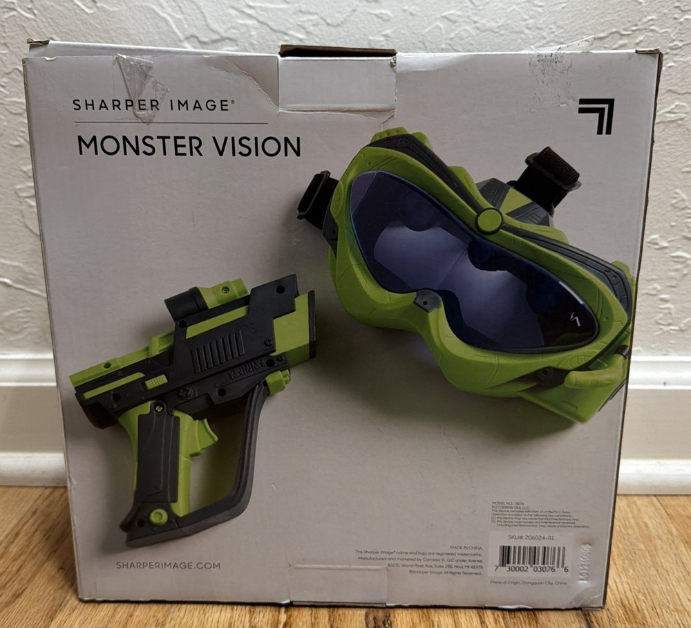 SHARPER IMAGE MONSTER VISION VR Headset Monster Blasting Visual Game