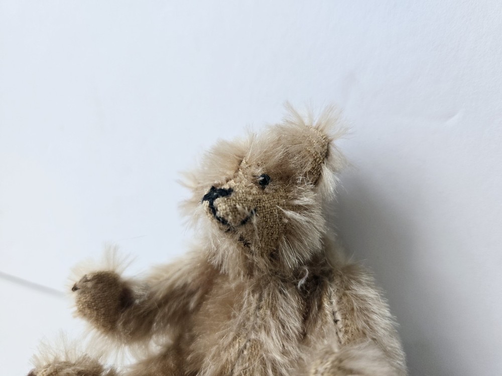Vintage miniature mini teddy bear jointed 4"