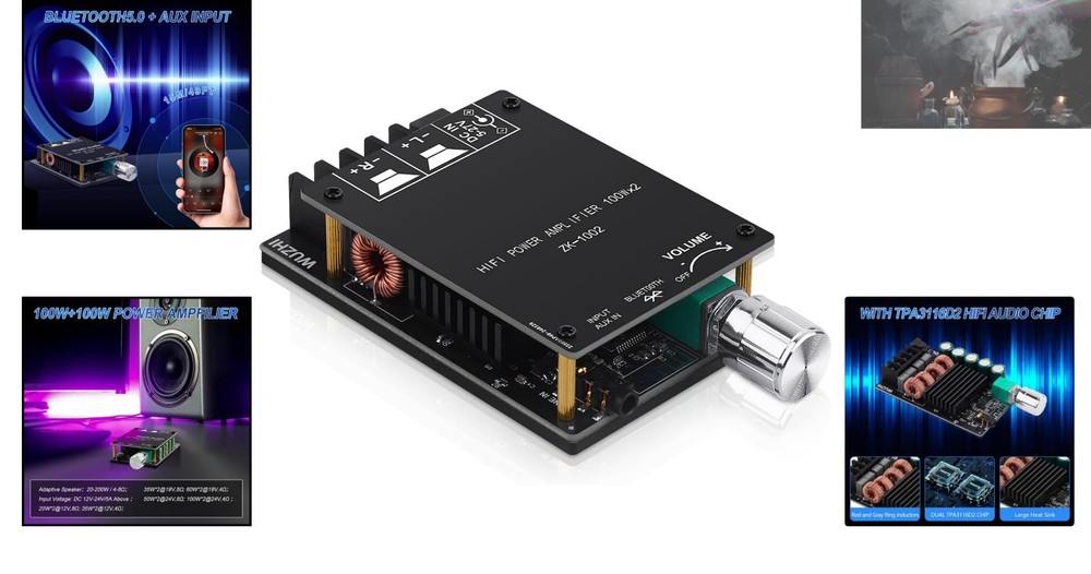 200W HiFi Bluetooth Audio Amplifier Board with AUX - Mini Power Module for Home