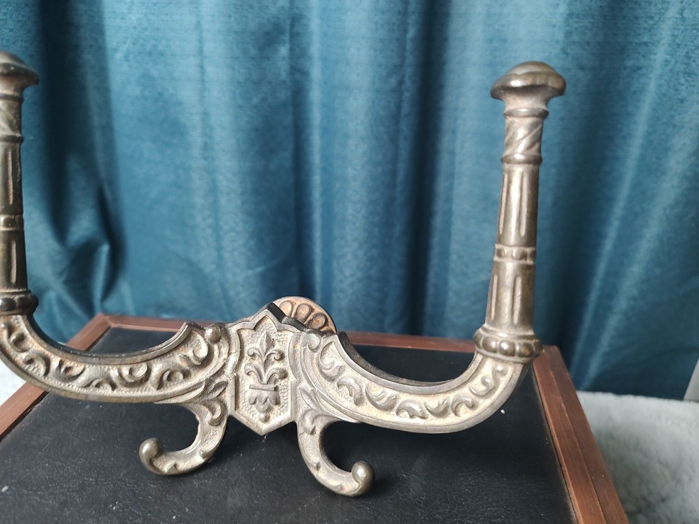 Vintage Metal Ornate Double Hat Coat Hook