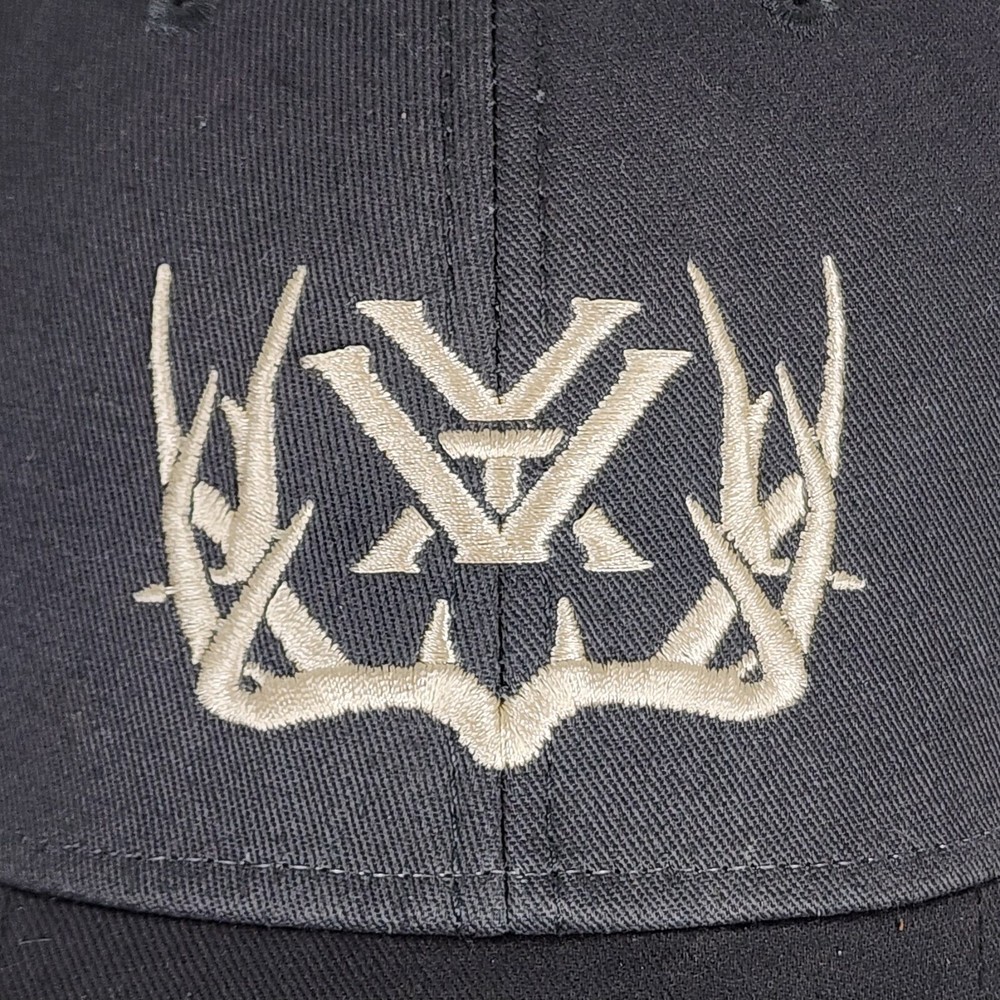 Vortex Optics Vortex Mule Deer Embroidered 6 Panel Gray/Gold Mesh Snapback Hat