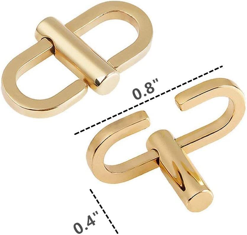 Adjustable Metal Buckles for Chain Strap Bag 10PCS Colour Mixture