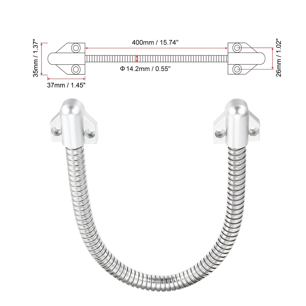 Flexible Door Loop Wire Protection Sleeving Protector with Ends 400x11.2mm White