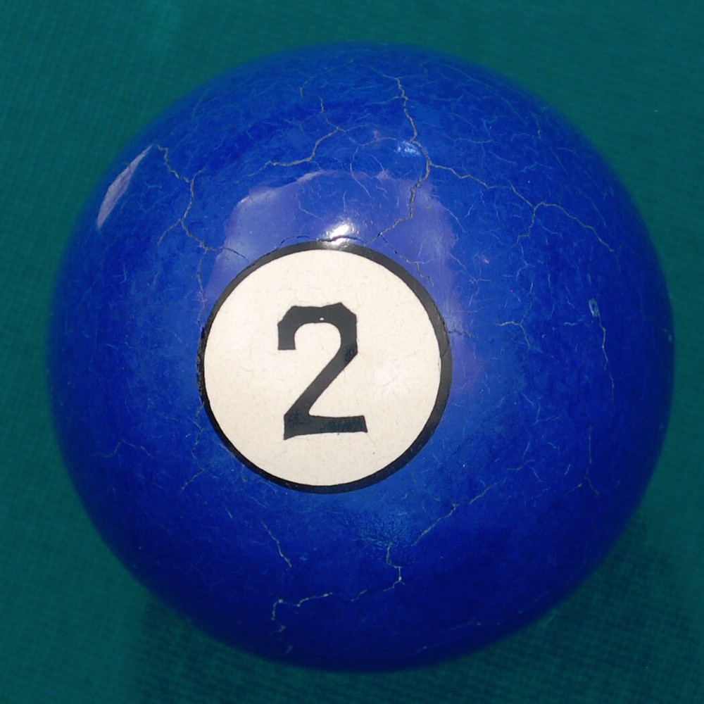 Vintage 2-1/4" Brunswick (BBC) Ivorylene Two Ball