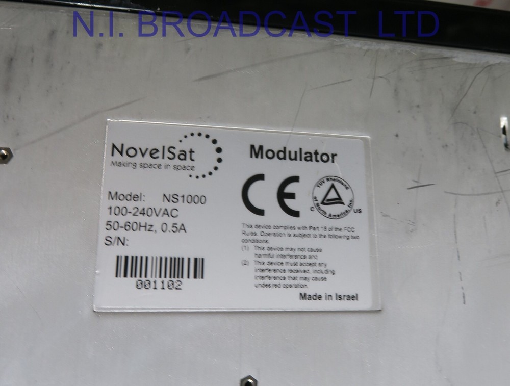 Novelsat ns1000 satellite modulator , Gbe IF, ASI etc