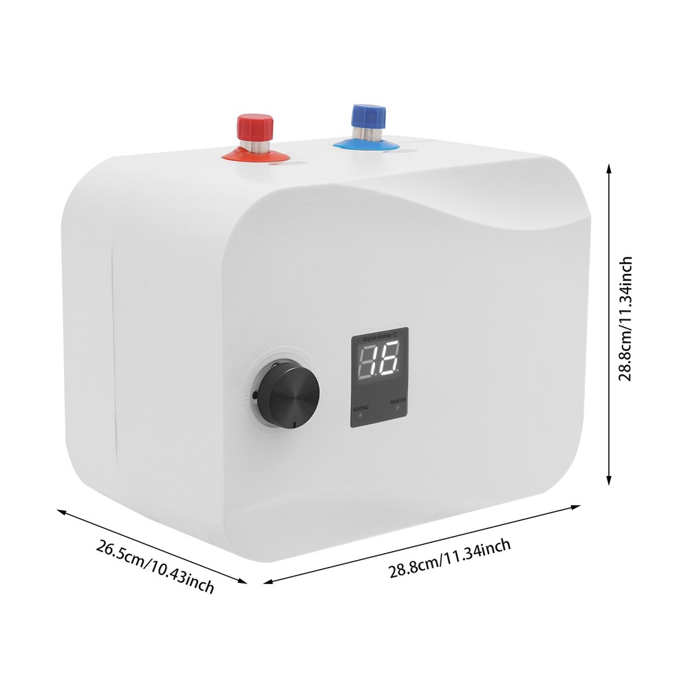 6L Electric Mini Tank Water Heater, 1500W Under Sink Hot Water Solution