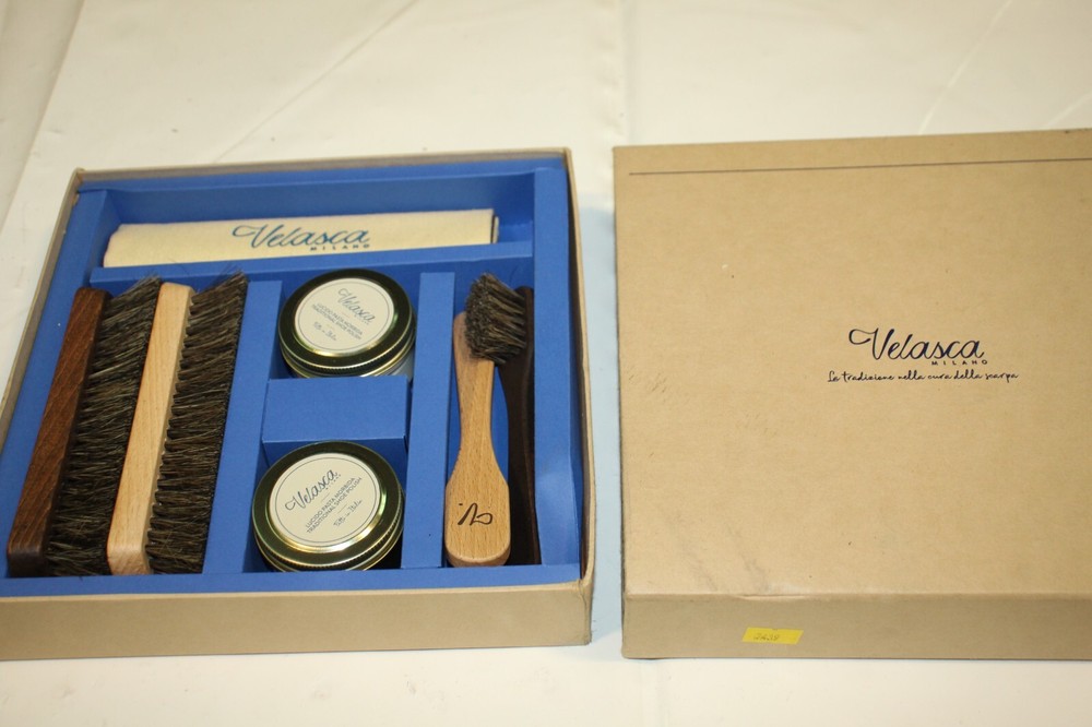 Velasca Lustra Dark Brown Shoe Care Kit