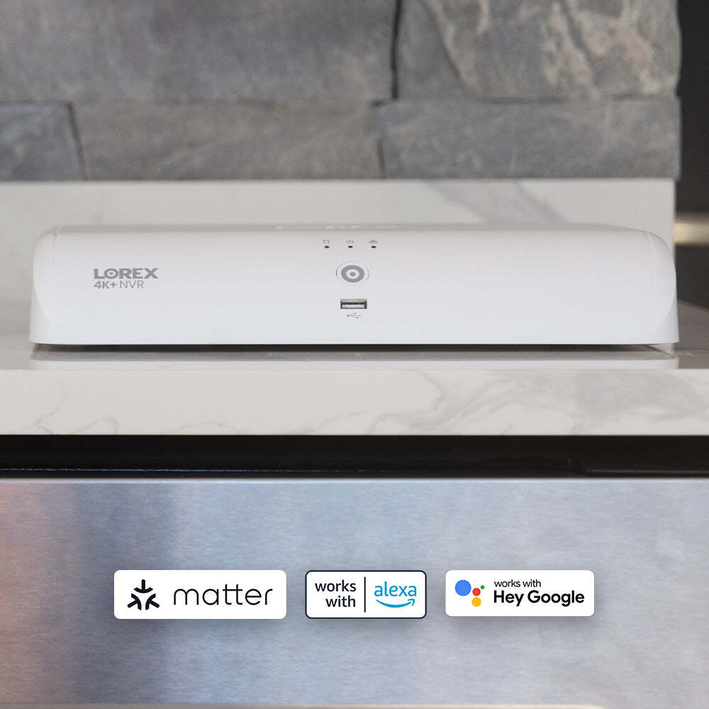 Lorex 4K+12MP Outdoor Security Camera System with 2 IP Wired Bullet Camera