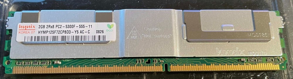 Hynix 2GB PC2-5300 DDR2-667 HYMP125F72CP8D3-Y5 Fully Buffered ECC RAM Memory