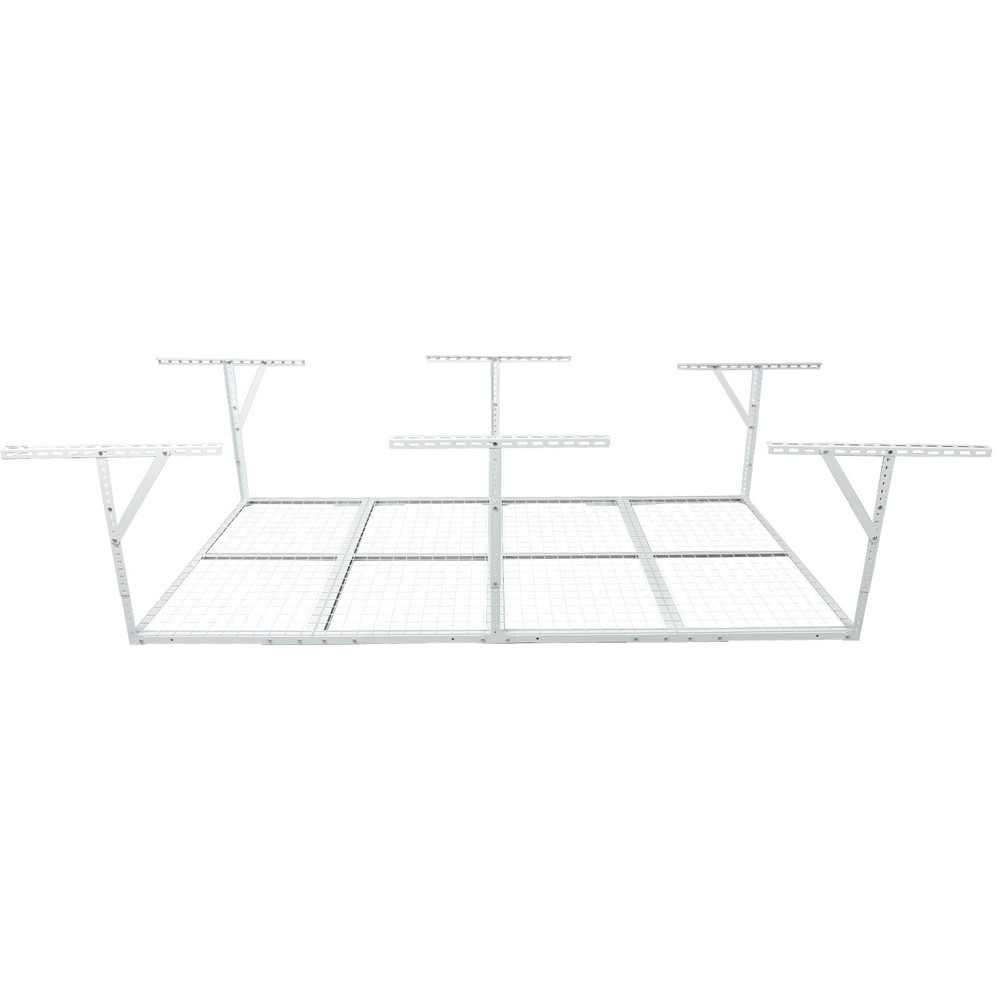 4x8FT Heavy-Duty Garage Ceiling Rack 600LB Capacity Adjustable Drop-Down