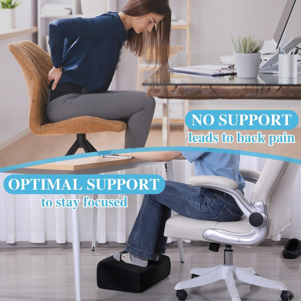 ROYALAY Adjustable Foot Rest Under Desk - High-Density Foam Ergonomic Support