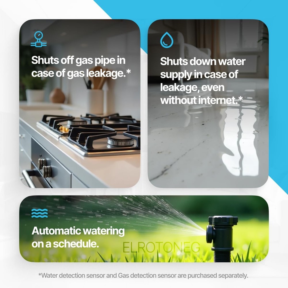 Valve Controller , Wi-Fi Water Shutoff Controller, Tuya & Life App Control, w...