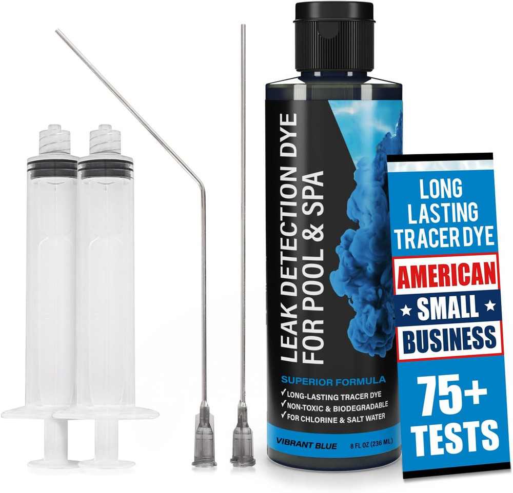 Pool Leak Detection Dye Kit - with 2 Precision Applicators - 75+ Tests - Superio