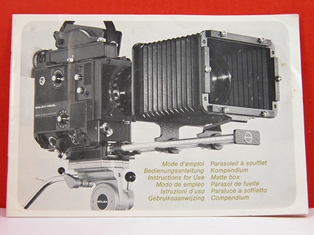 BOLEX 16mm Matte Box INSTRUCTION MANUAL Original Nice!
