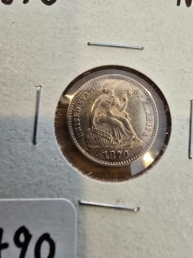 1870 half dime uncirculated condition
