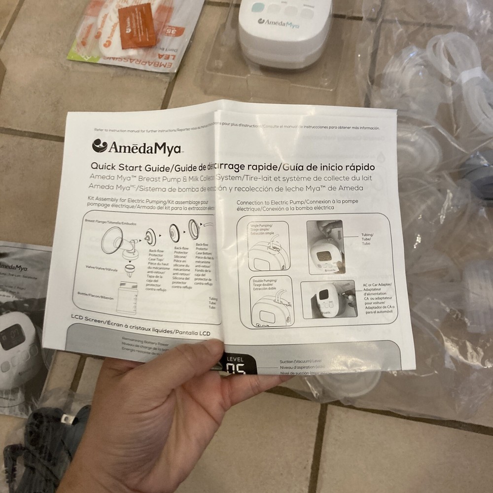 Ameda Mya Double Electric Breast Pump Open Box New
