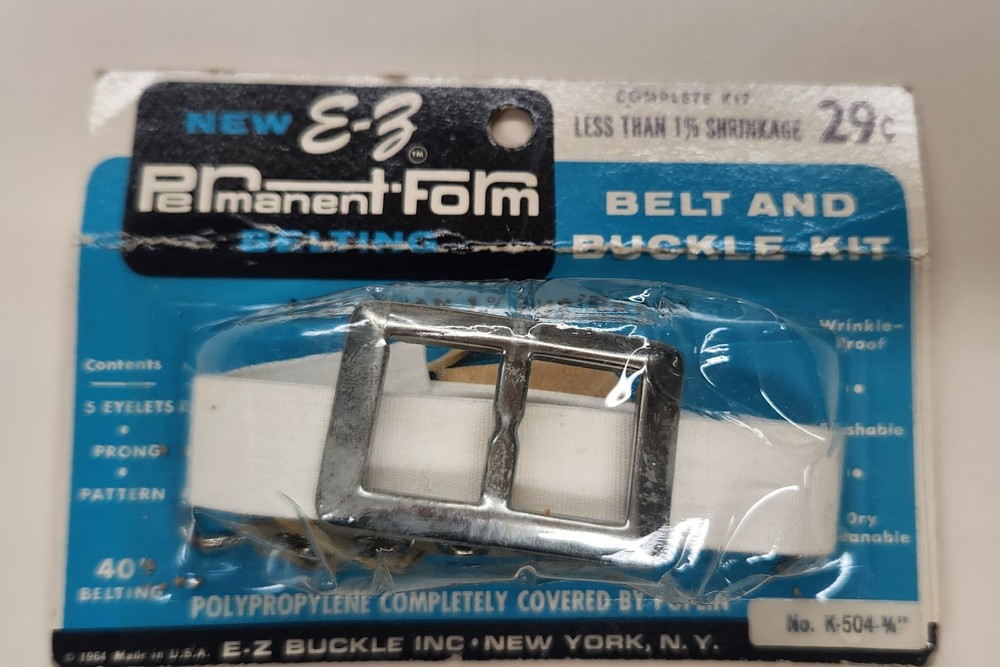 Vintage E-Z Permanent-Form Belt & Buckle Kit