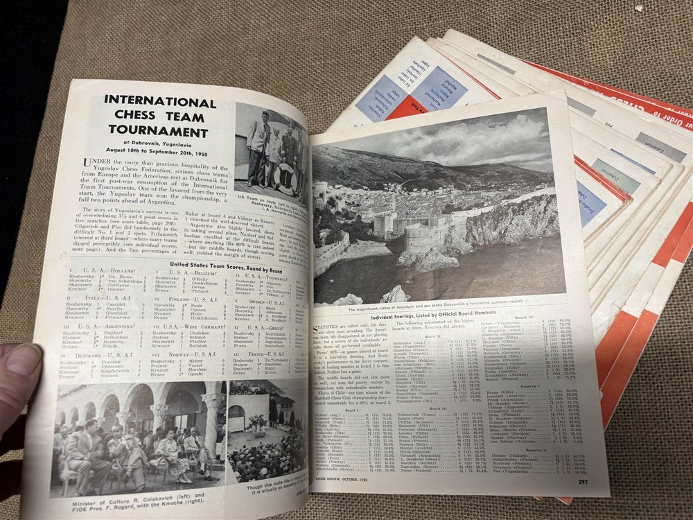1950 Chess Review magazine, all 12 issues
