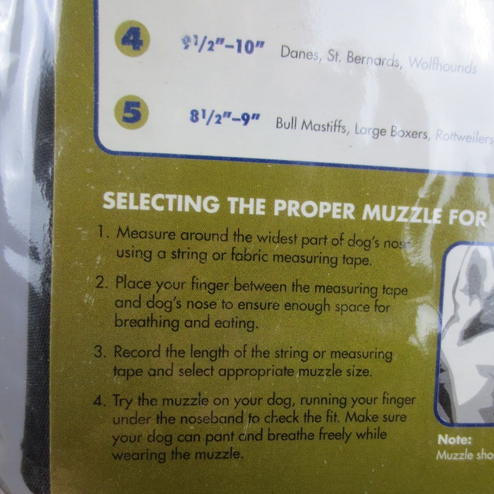 Basic Training IPSD Nylon Muzzle Size 3 Bull Terriers Doberman German Shepherds