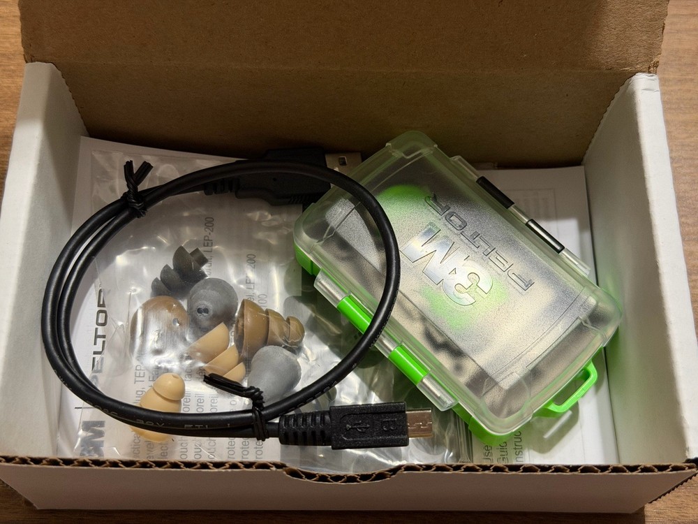 3M PELTOR EEP-100 Ear Plug Kit Pair - Noise Reduction & Protection, Rechargeable