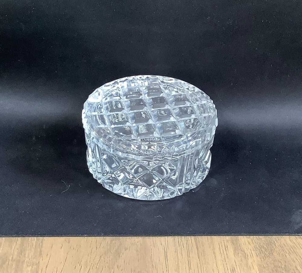 Dish & Lid Heavy Glass or Crystal 4” x 2”