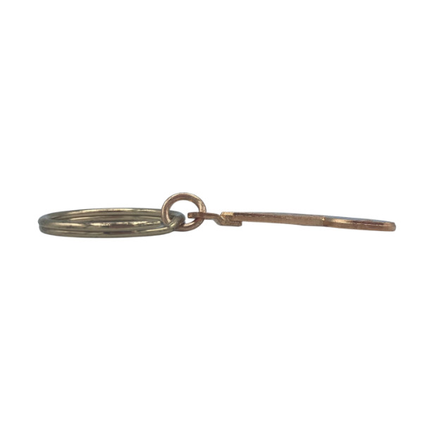 Keychain, Eighth Note, Black with Blue Shadow