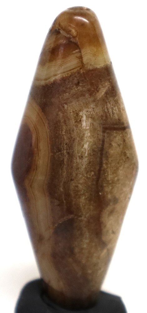 Ancient Greco Bactrian Banded Agate Stone Dzi Bead with Eye in good Condition