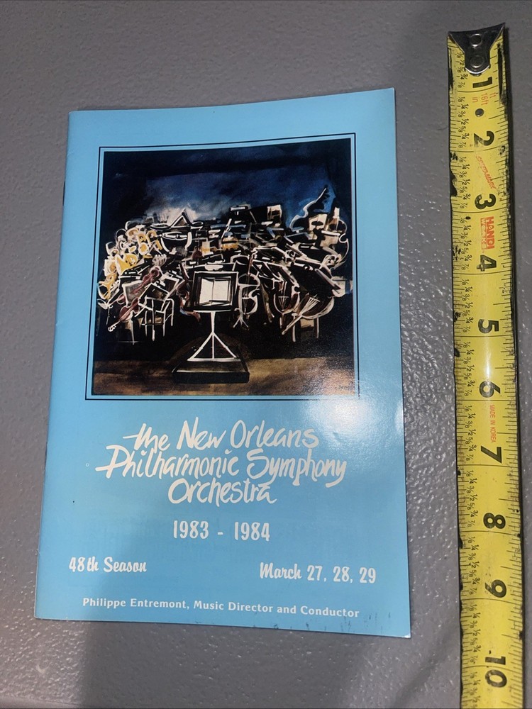 1983-84 New Orleans Philharmonic symphony Orchestra Souvenir program book 48th ￼