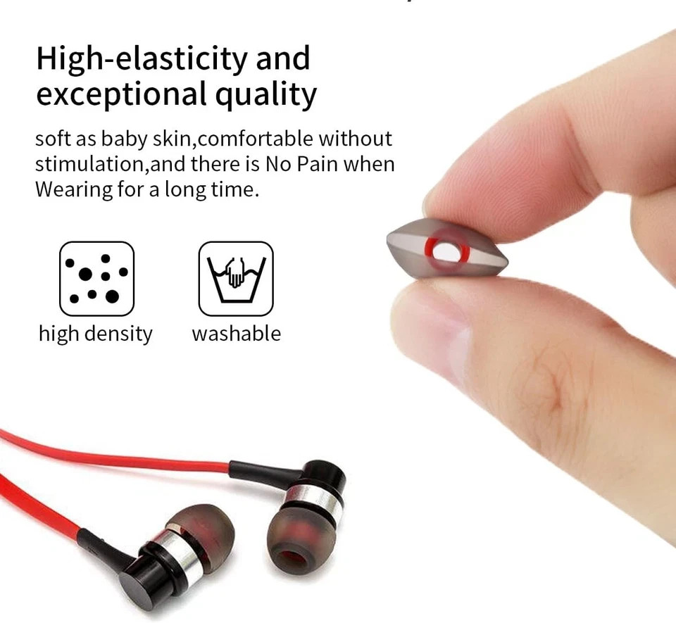 60PCS Earbuds Replacement Tips Silicone, Ear Bud multicolor