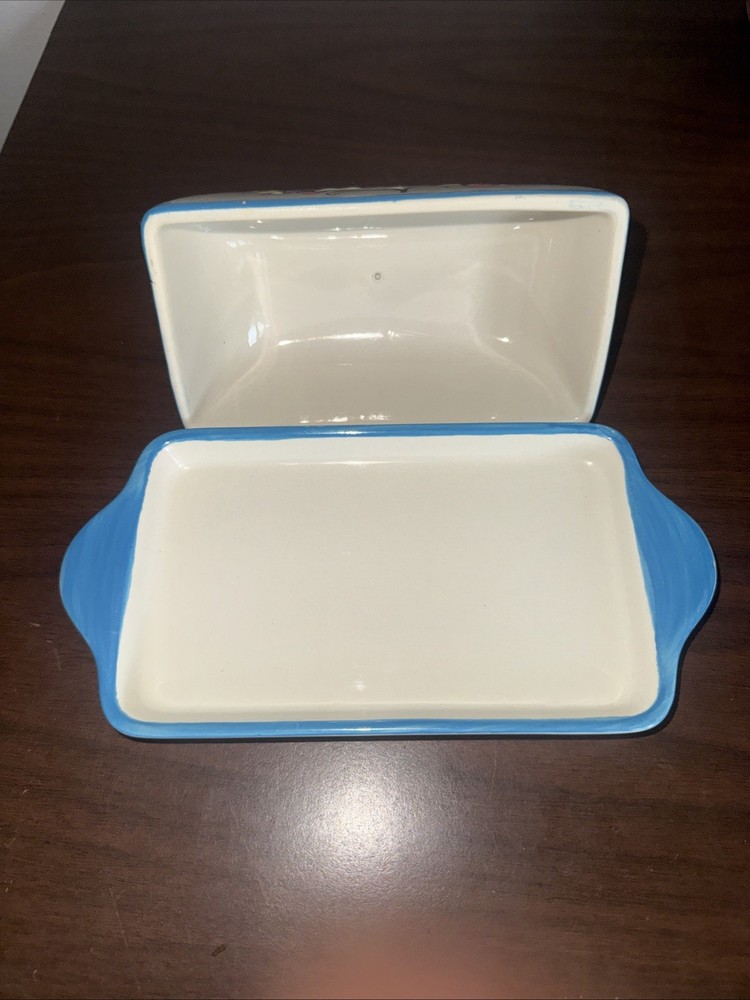 Dutch Wax Elephant Painted Butter Dish