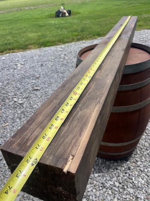 137 Fireplace Mantle Beam 72"x6"x6" Solid, Rustic, Salvage