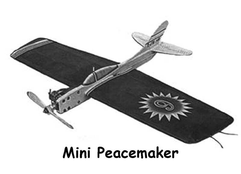 Model Airplane Plans (UC): Mini-Peacemaker 28" Stunt for .09-.15 Engines