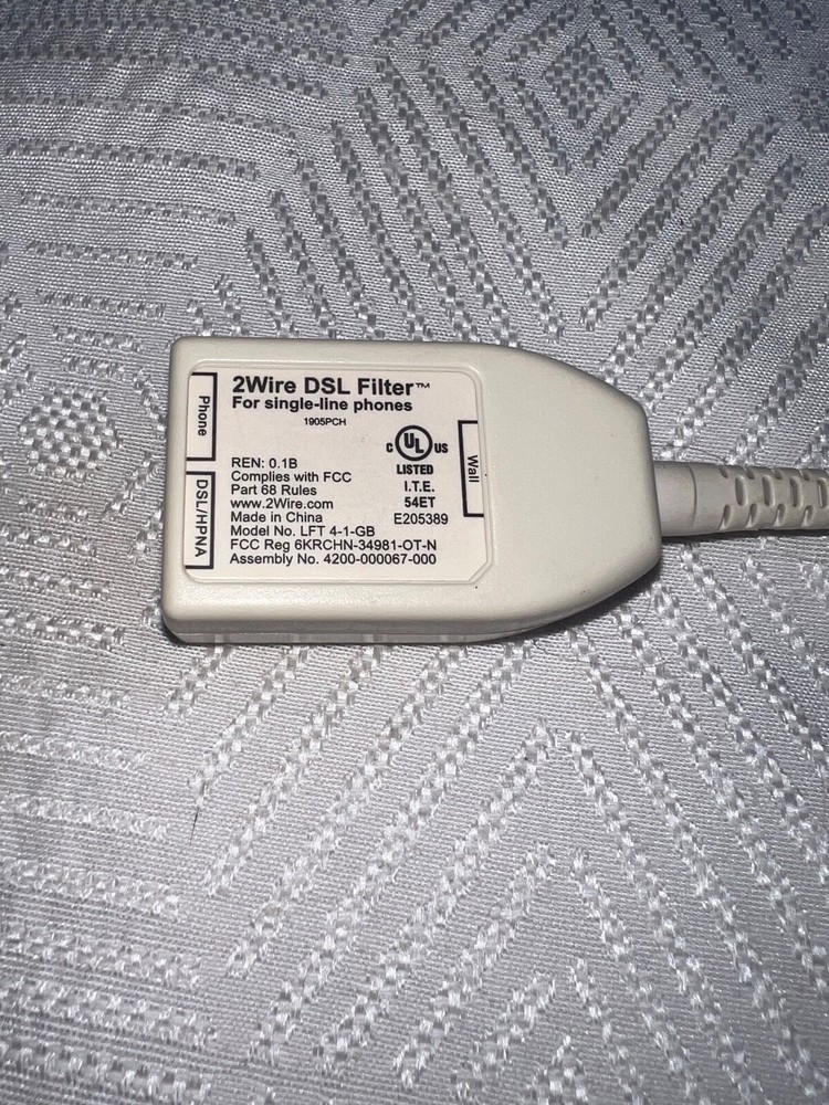 Pace DSL Filter For Single-Line Phones Internet Splitter LFT4-1-GB