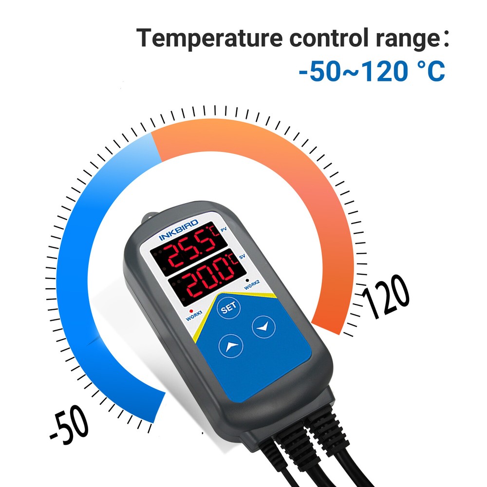 Inkbird 306 Digital Temperature Controller Heater Thermostat Switch Timer 110V