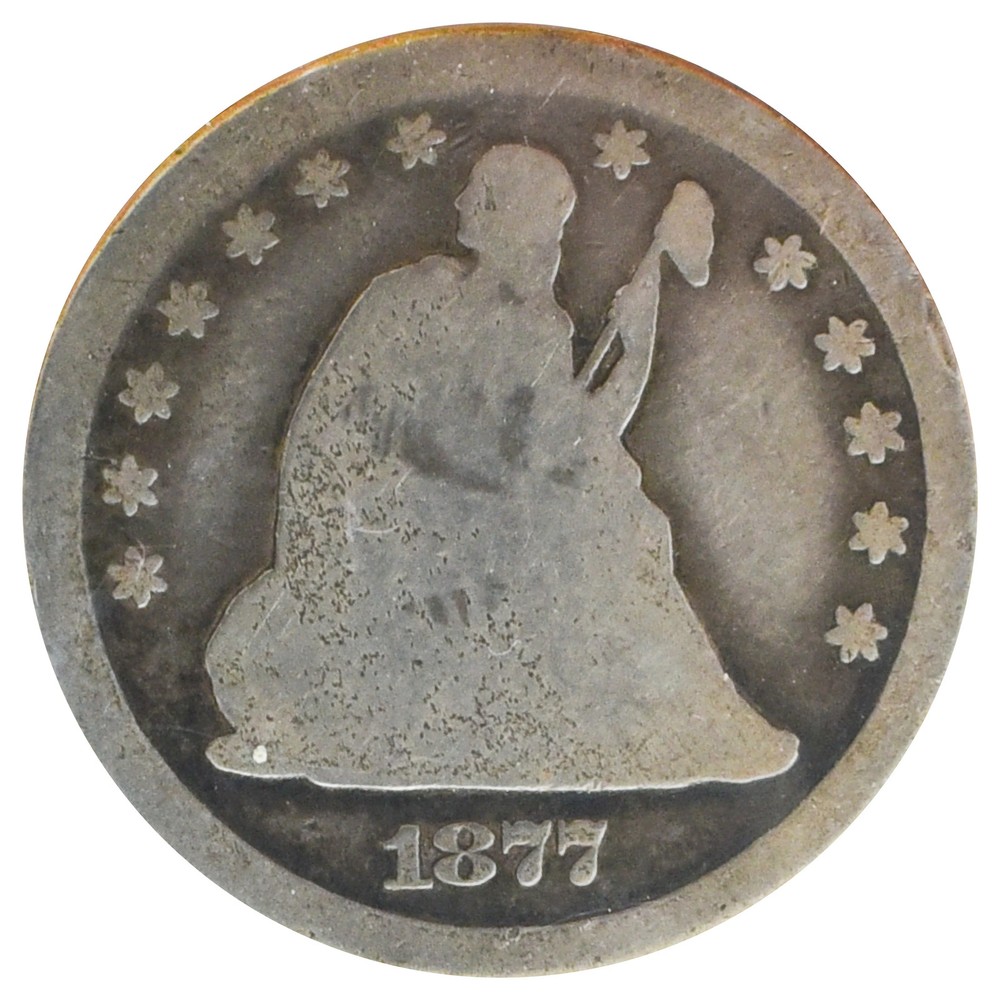 1877-CC Seated Liberty Quarter (G)