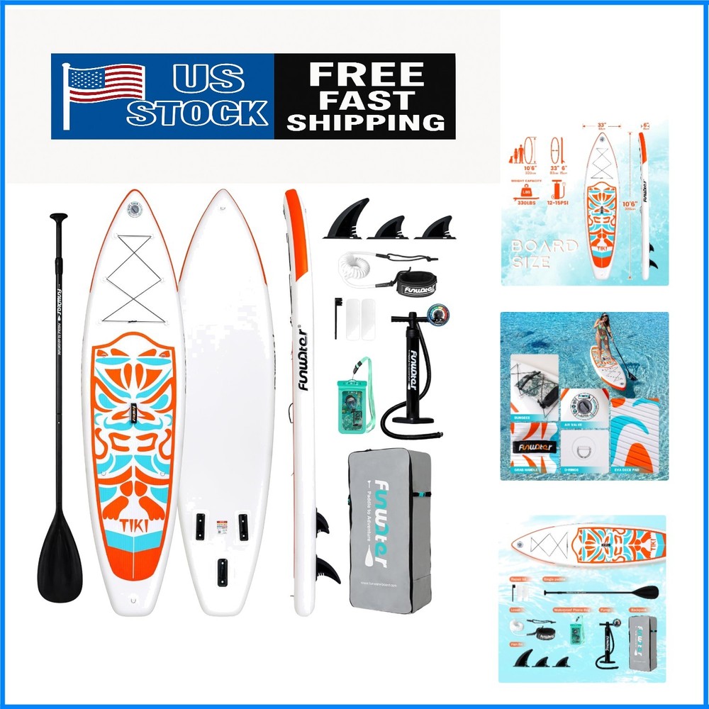Versatile 126" Inflatable Paddle Board for All Ages | SUP Accessories Included